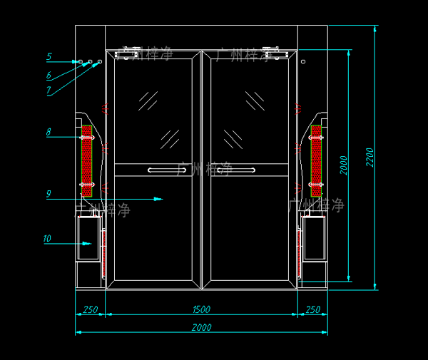 手拉型風淋室 手拉型風淋室